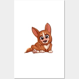 Cute funny corgi Posters and Art